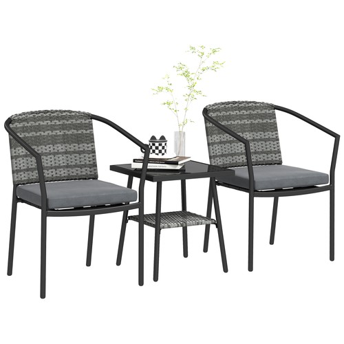 Outsunny tlg rattan - outsunny, 3-tlg.